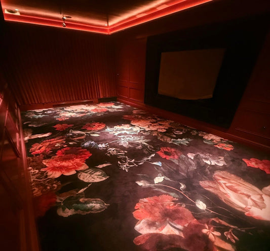 Custom Printed Artwork on a Wall-to-Wall Carpet - Ellie Cashman Design