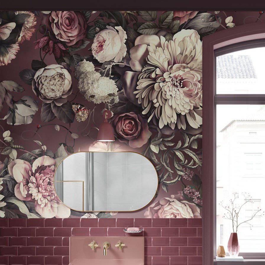 Red Floral Wallpaper - Ellie Cashman Design