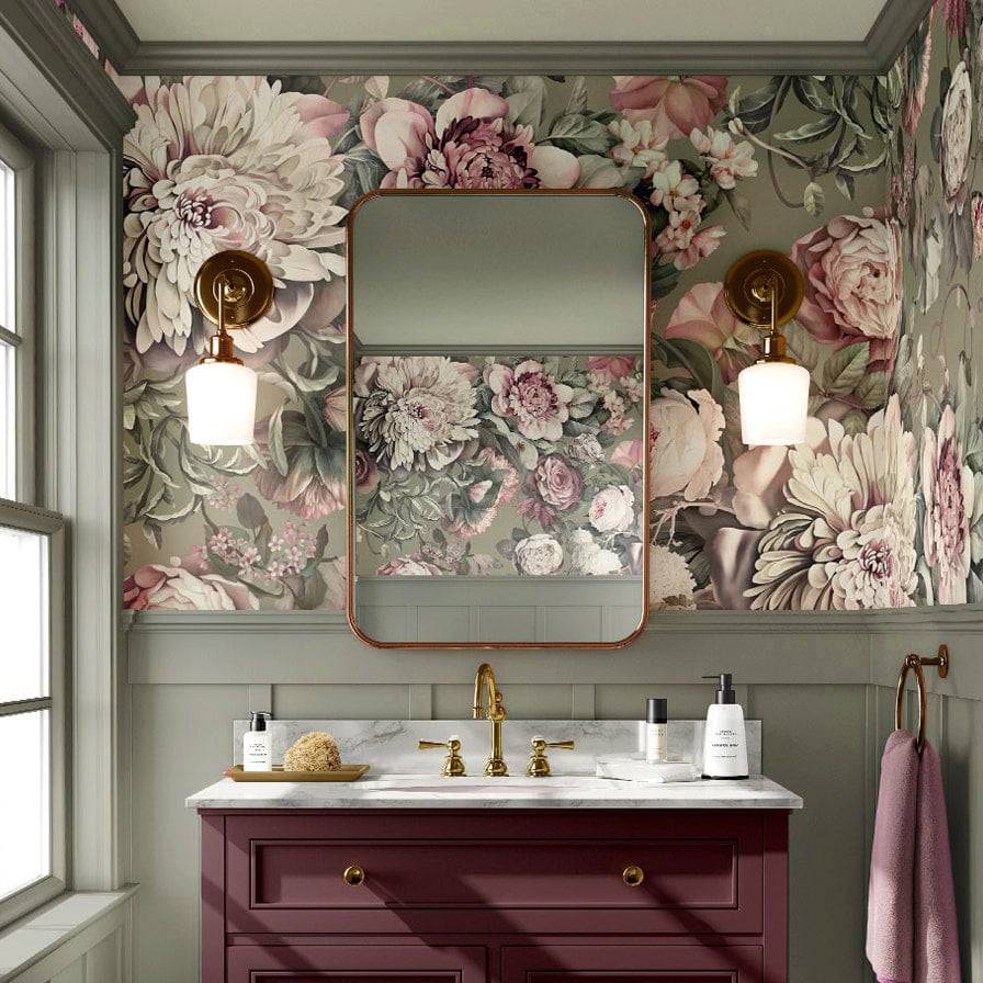 Dark Floral II Wallpaper - wallpaper - Ellie Cashman Design