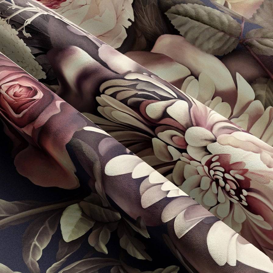 Dark Floral II Fabric - Ellie Cashman Design