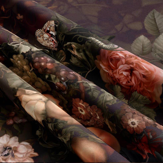 Dark Botanical Fabric - fabric - Ellie Cashman Design
