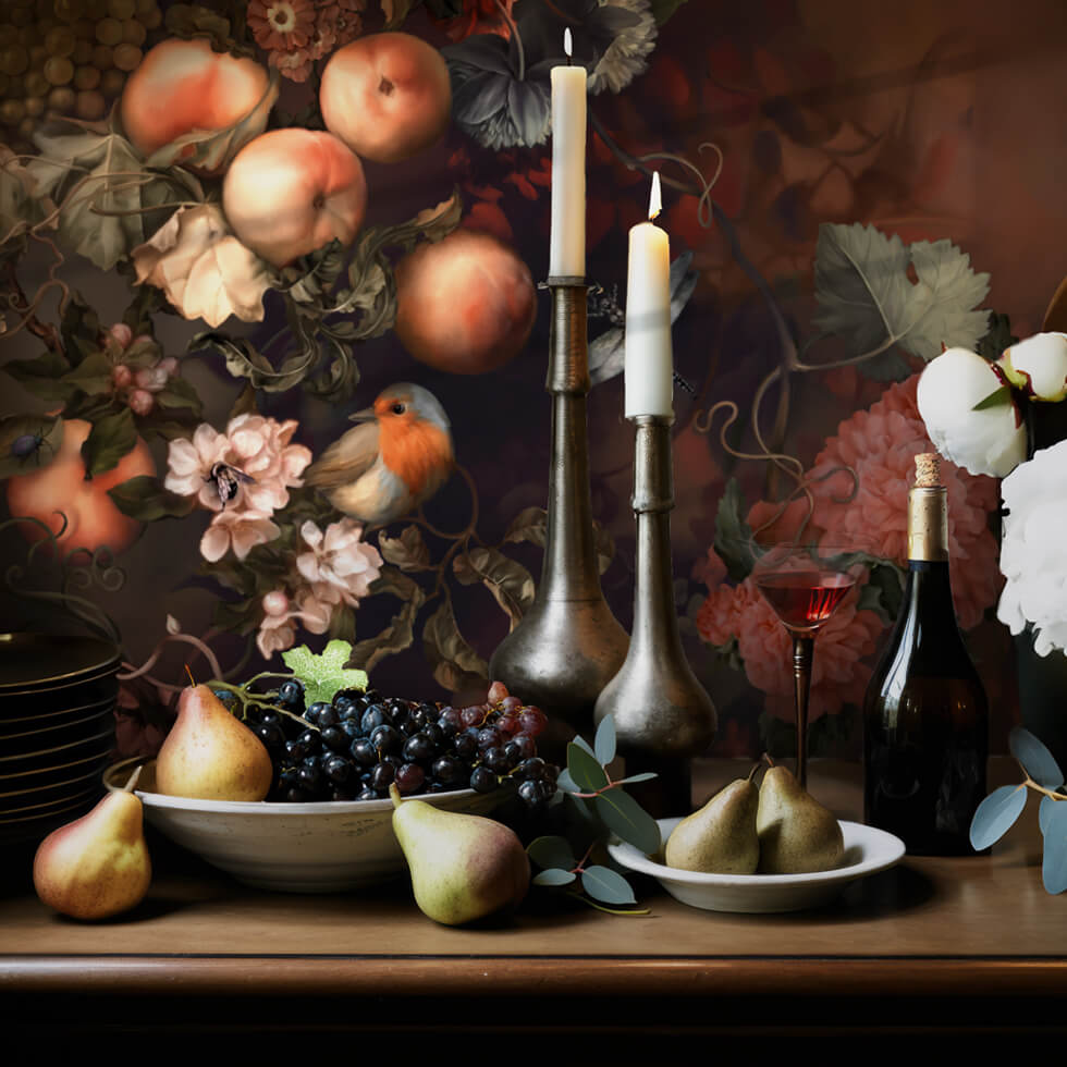 Dark Botanical Wallpaper Sample - wallpaper_samples - Ellie Cashman Design