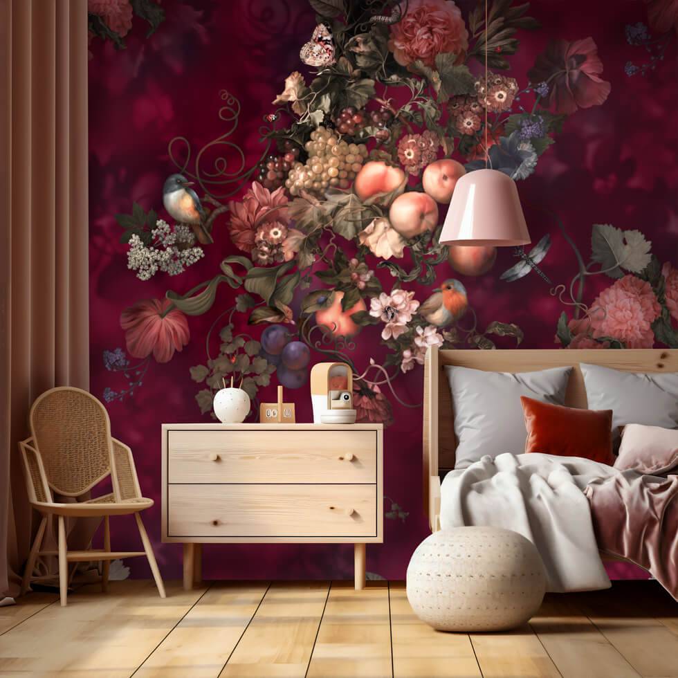 Dark Botanical Wallpaper Sample - wallpaper_samples - Ellie Cashman Design