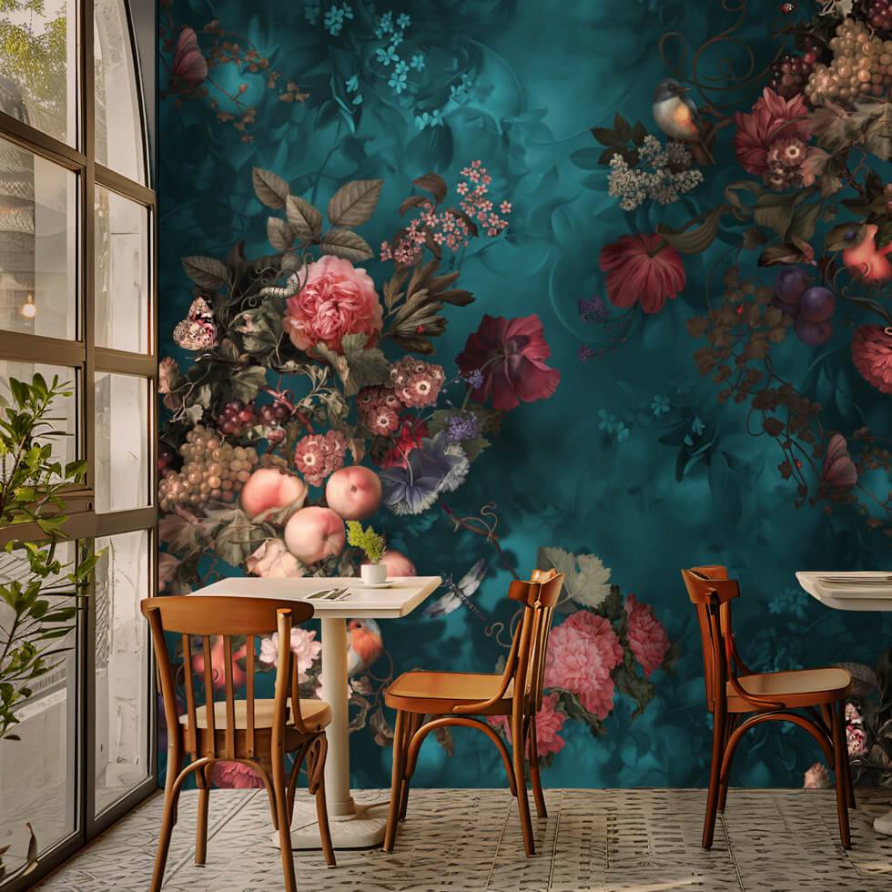 Dark Botanical Wallpaper Sample - wallpaper_samples - Ellie Cashman Design