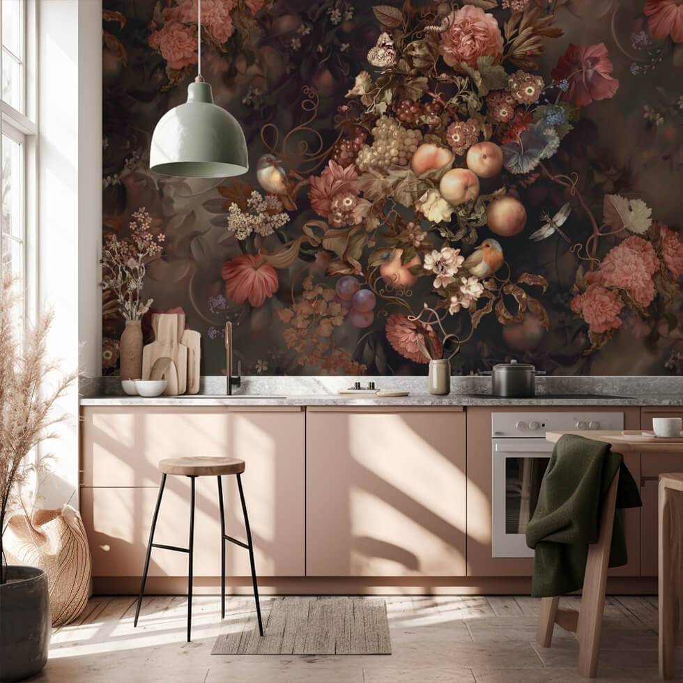 Dark Botanical Wallpaper Sample - wallpaper_samples - Ellie Cashman Design