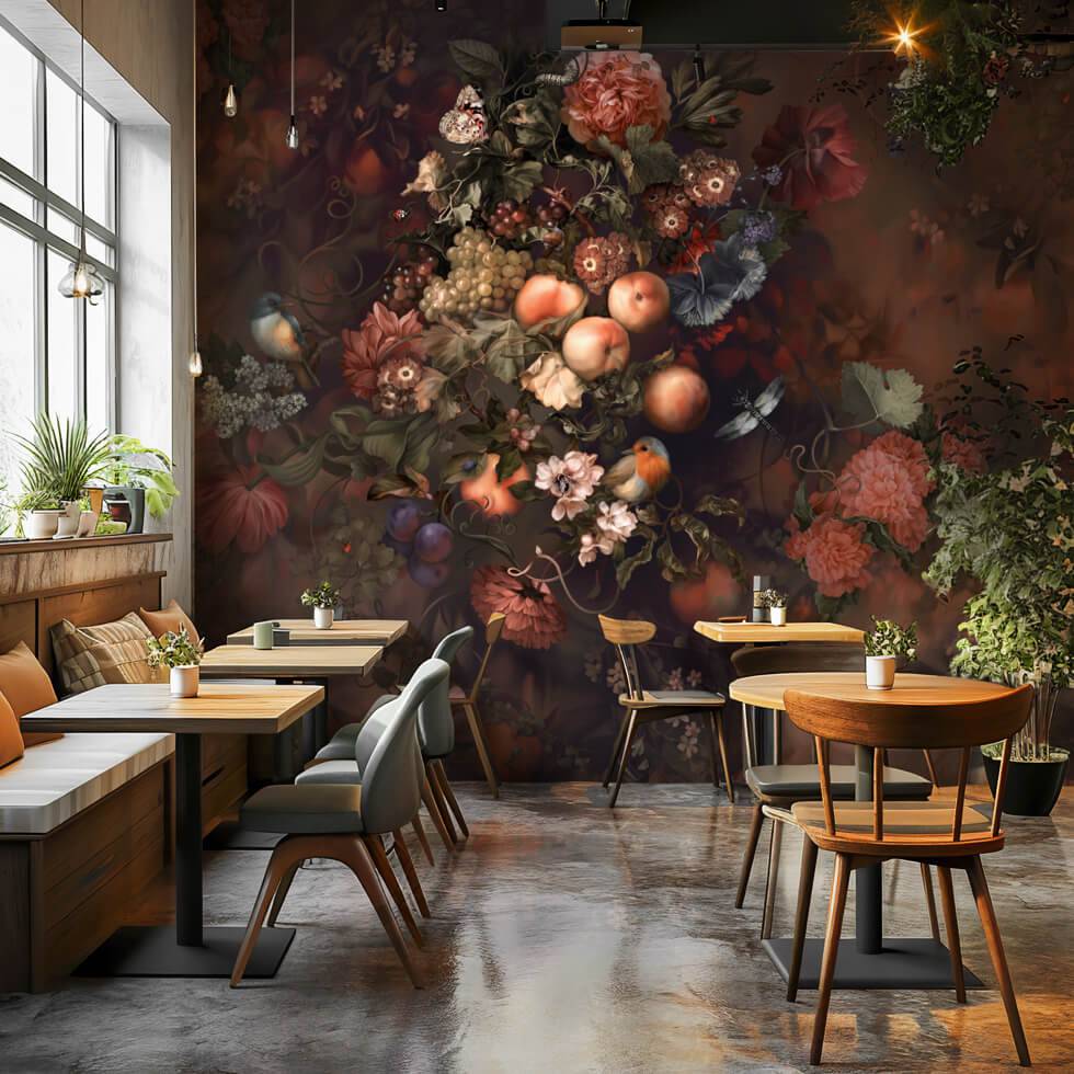Dark Botanical Wallpaper Sample - wallpaper_samples - Ellie Cashman Design