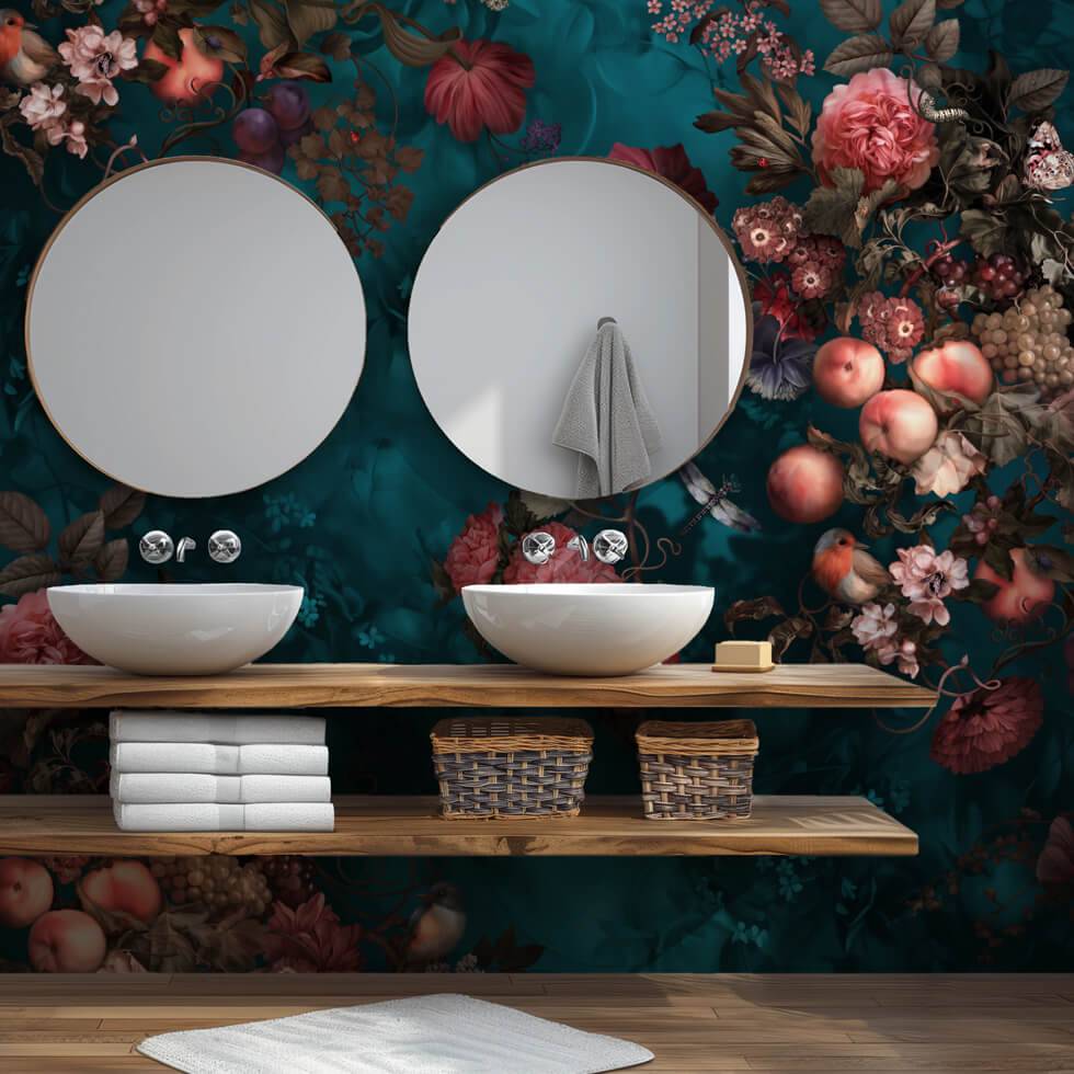 Dark Botanical Wallpaper Sample - wallpaper_samples - Ellie Cashman Design