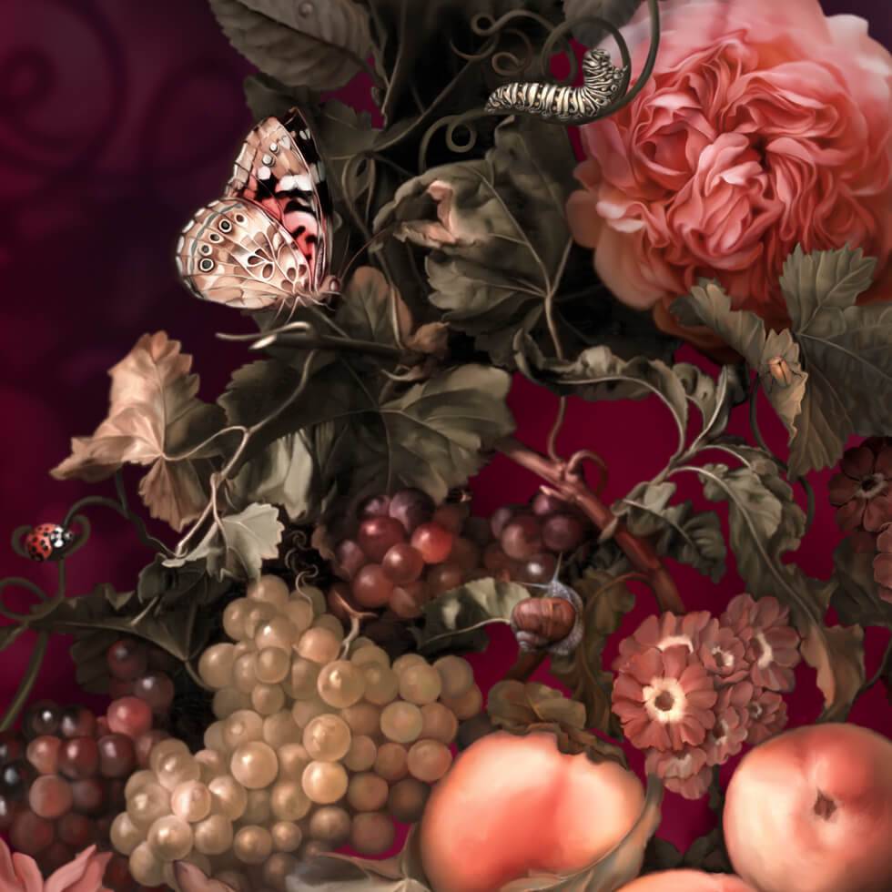 Dark Botanical Wallpaper Sample - wallpaper_samples - Ellie Cashman Design