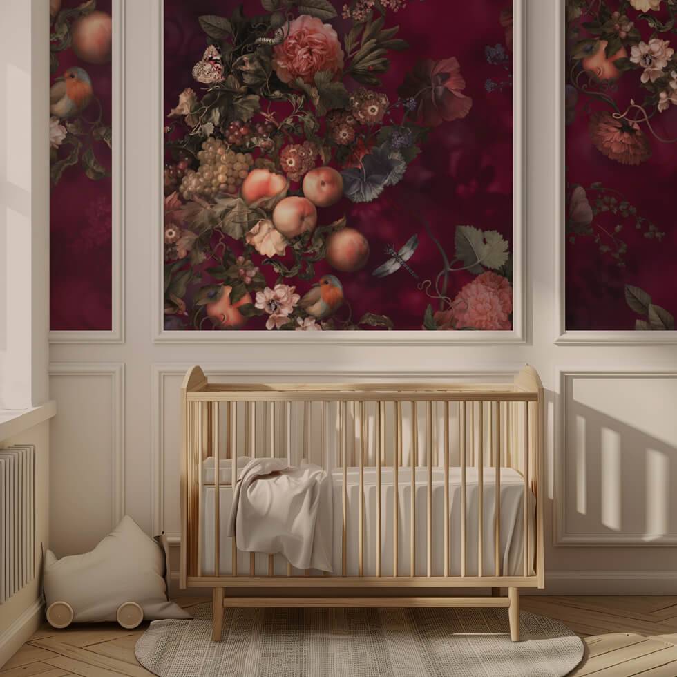 Dark Botanical Wallpaper Sample - wallpaper_samples - Ellie Cashman Design