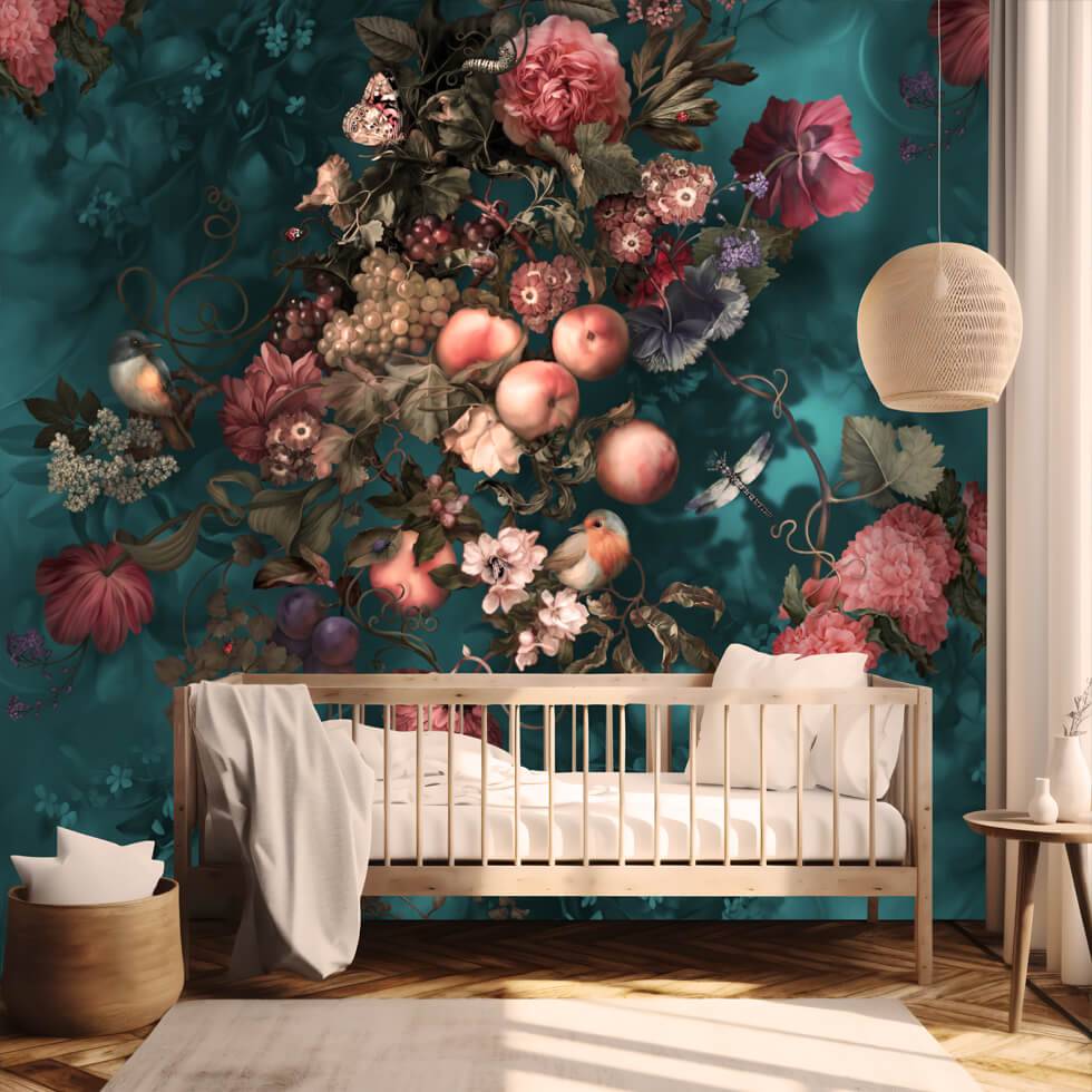 Dark Botanical Wallpaper Sample - wallpaper_samples - Ellie Cashman Design