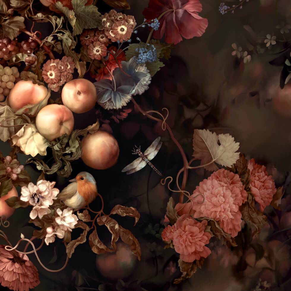 Dark Botanical Wallpaper Sample - wallpaper_samples - Ellie Cashman Design