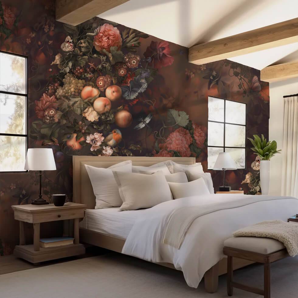 Dark Botanical Wallpaper - wallpaper - Ellie Cashman Design