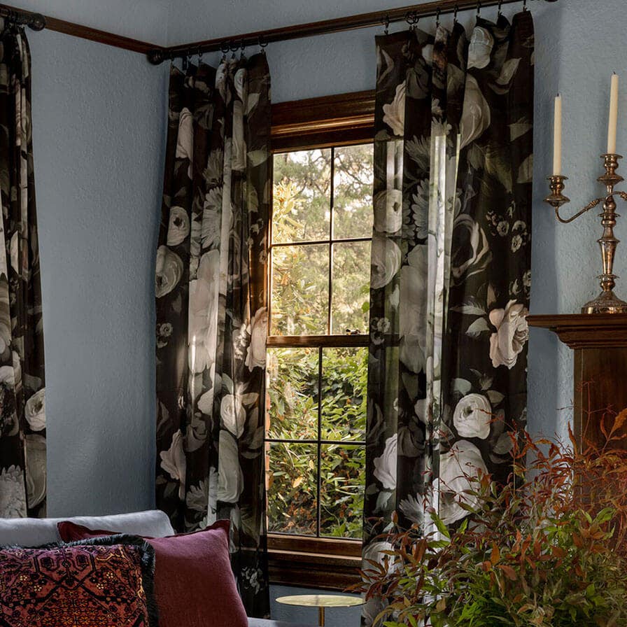 Dark Floral Fabric - fabric - Ellie Cashman Design