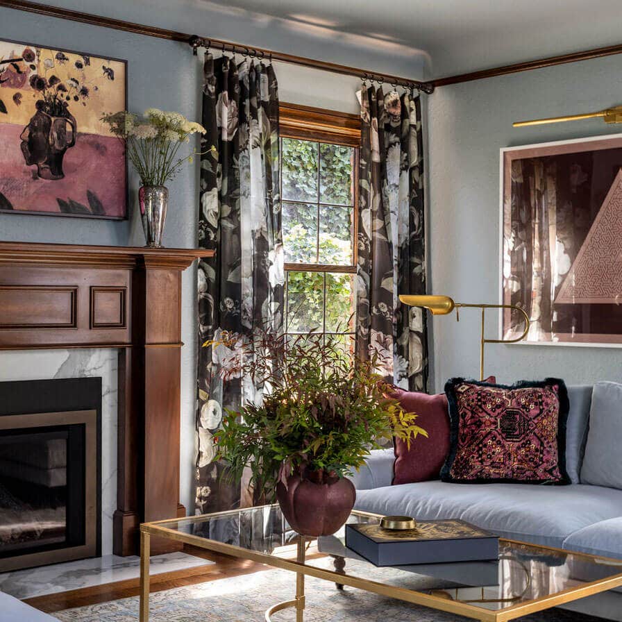 Dark Floral Fabric - fabric - Ellie Cashman Design
