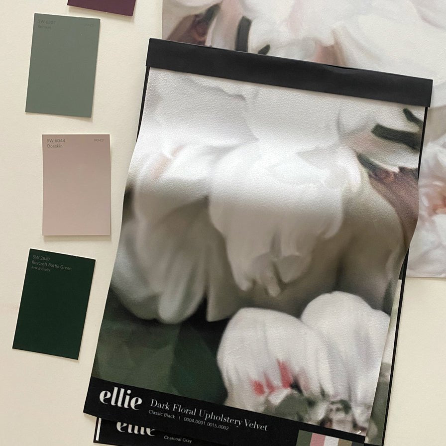Dark Floral Fabric - fabric_per_meter - Ellie Cashman Design
