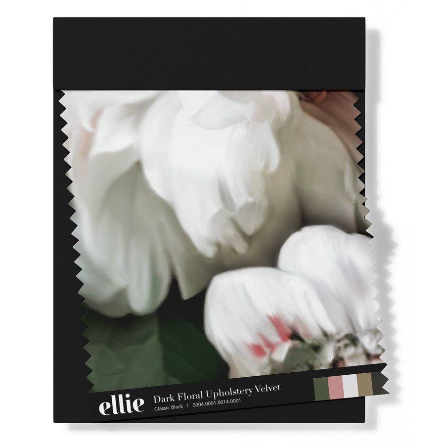 Dark Floral Fabric Sample - fabric_samples - Ellie Cashman Design