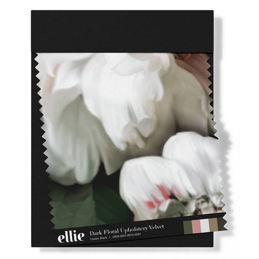Dark Floral Fabric Sample - fabric_samples - Ellie Cashman Design