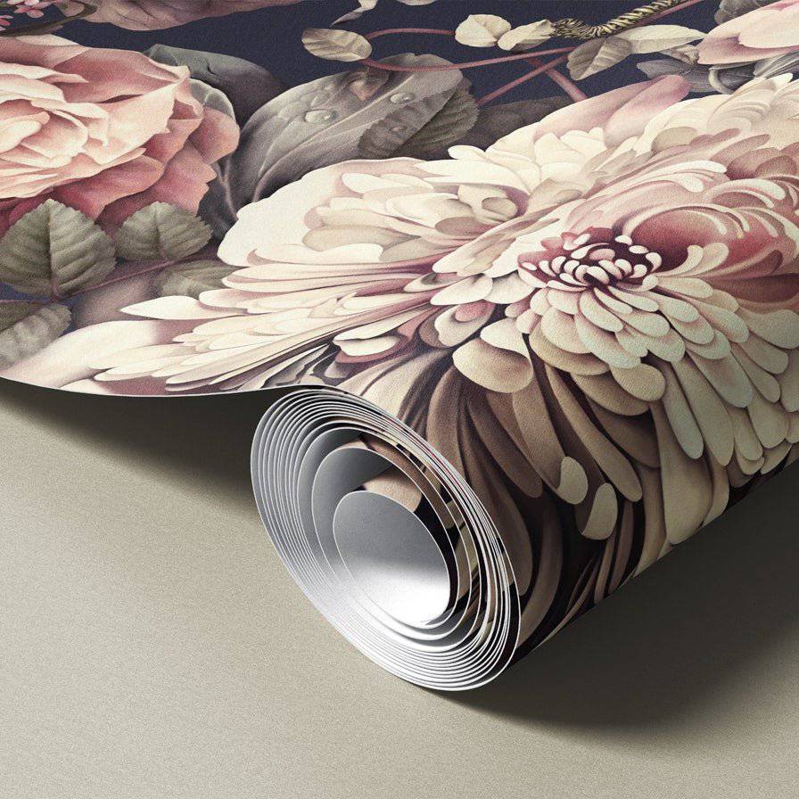 Dark Floral II Wallpaper - wallpaper - Ellie Cashman Design
