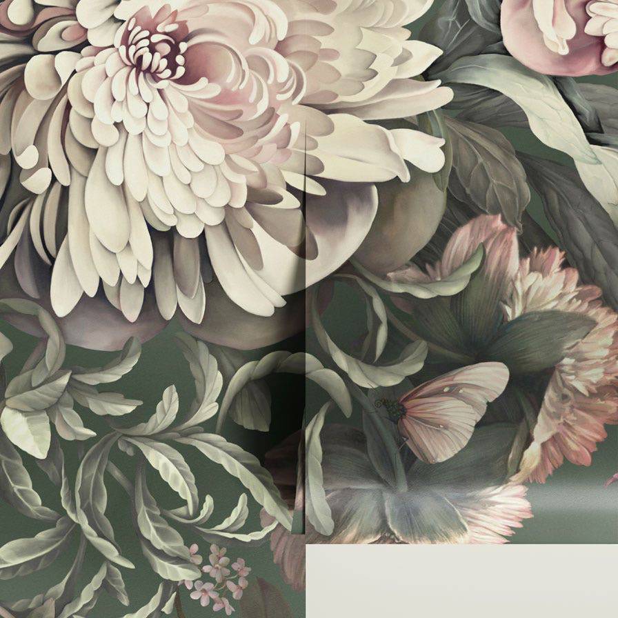 Dark Floral II Wallpaper - wallpaper - Ellie Cashman Design
