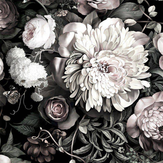 Dark Floral II Wallpaper - wallpaper - Ellie Cashman Design