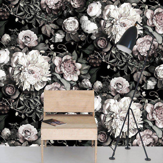 Dark Floral II Wallpaper - wallpaper - Ellie Cashman Design