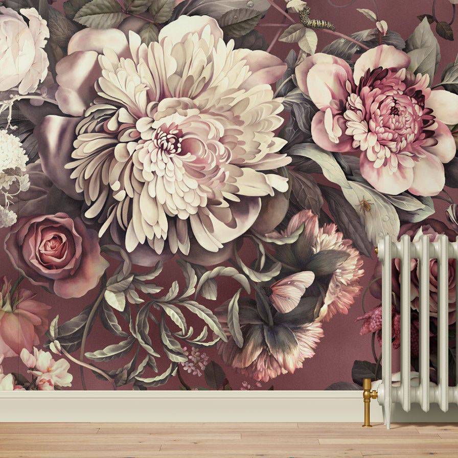 Dark Floral II Wallpaper - wallpaper - Ellie Cashman Design