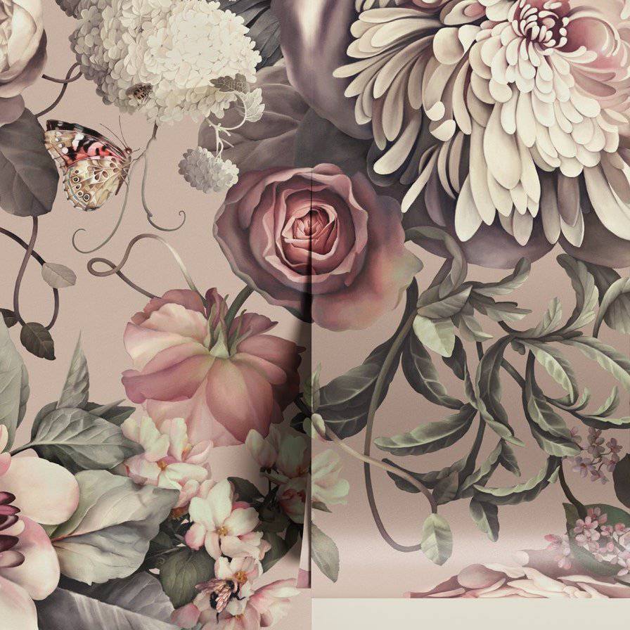 Dark Floral II Wallpaper - wallpaper - Ellie Cashman Design
