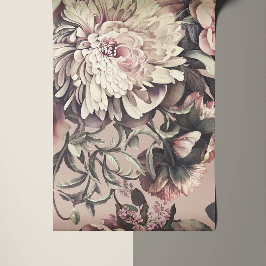 Dark Floral II Wallpaper - wallpaper - Ellie Cashman Design