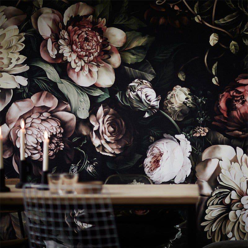 Dark Floral II Wallpaper - wallpaper - Ellie Cashman Design