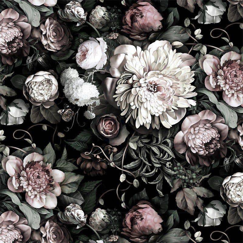 Dark Floral II Wallpaper - wallpaper - Ellie Cashman Design