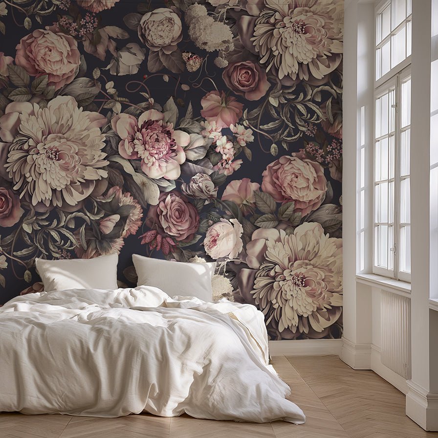 Dark Floral II Wallpaper - wallpaper - Ellie Cashman Design