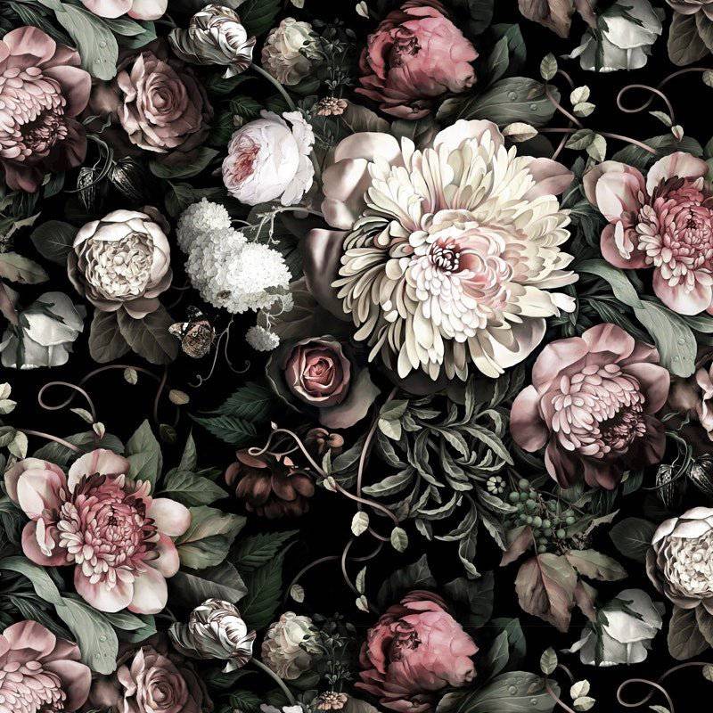 Dark Floral II Wallpaper - wallpaper - Ellie Cashman Design