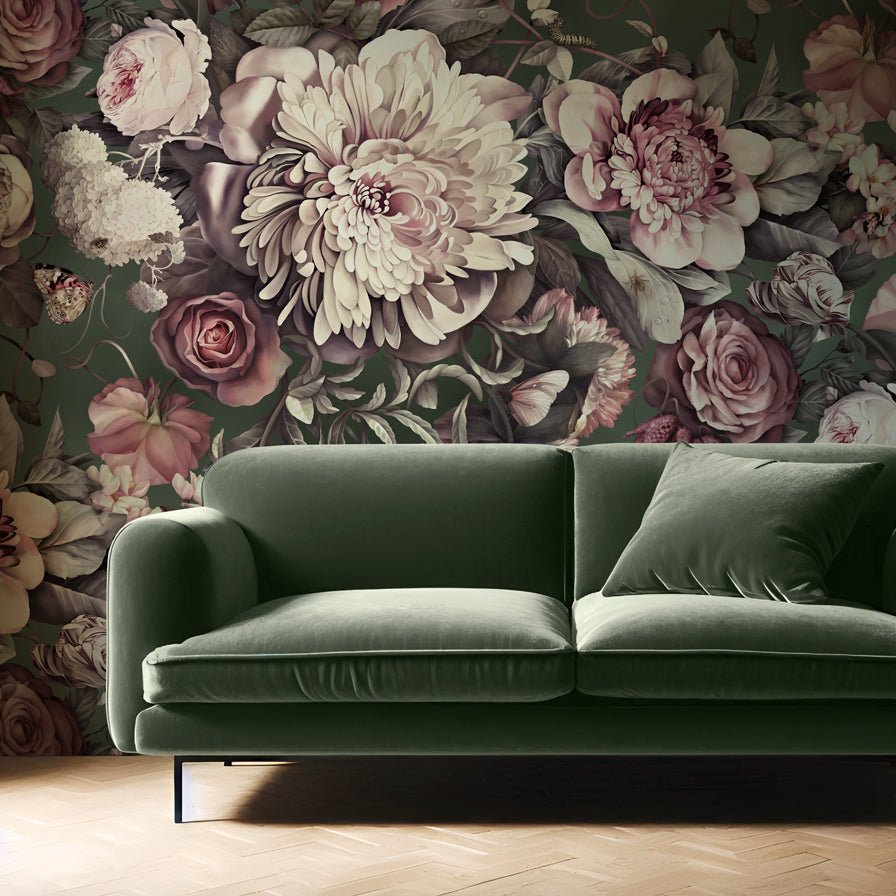 Dark Floral II Wallpaper - wallpaper - Ellie Cashman Design