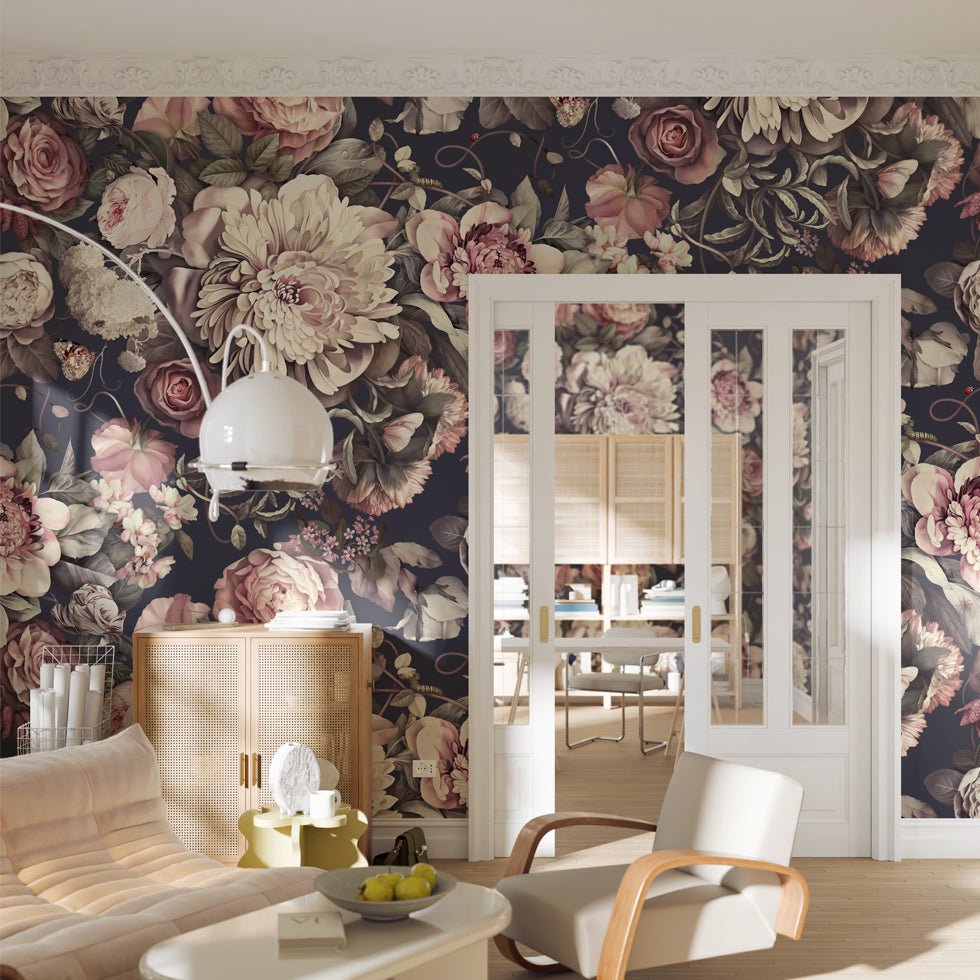 Dark Floral II Wallpaper - wallpaper - Ellie Cashman Design
