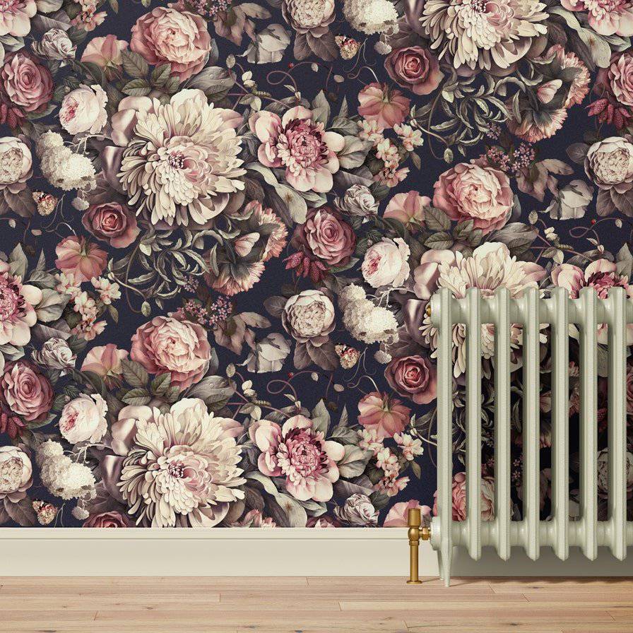 Dark Floral II Wallpaper - wallpaper - Ellie Cashman Design