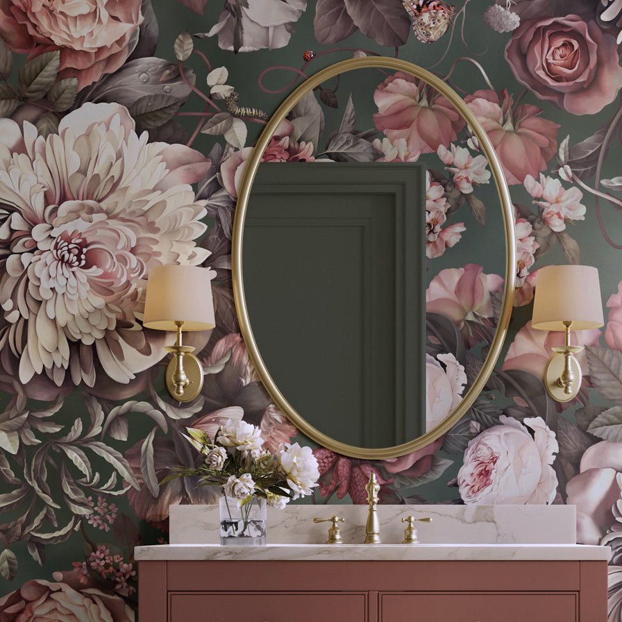 Dark Floral II Wallpaper - wallpaper - Ellie Cashman Design