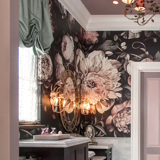 Dark Floral II Wallpaper - wallpaper - Ellie Cashman Design