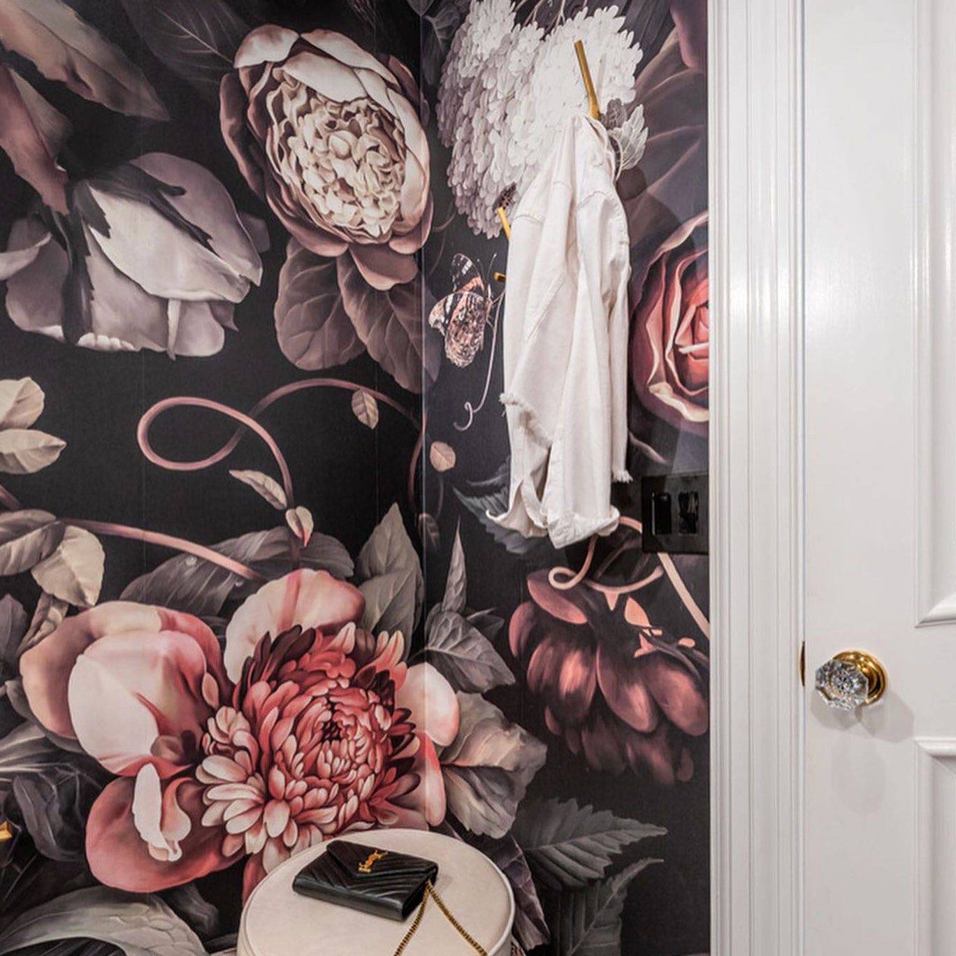 Dark Floral II Wallpaper - wallpaper - Ellie Cashman Design