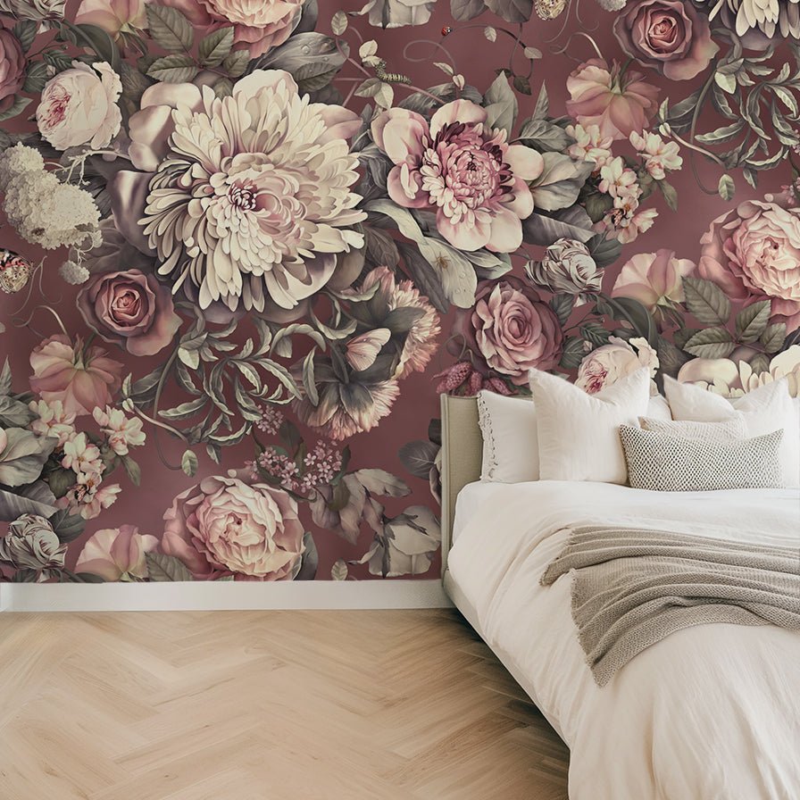 Dark Floral II Wallpaper - wallpaper - Ellie Cashman Design