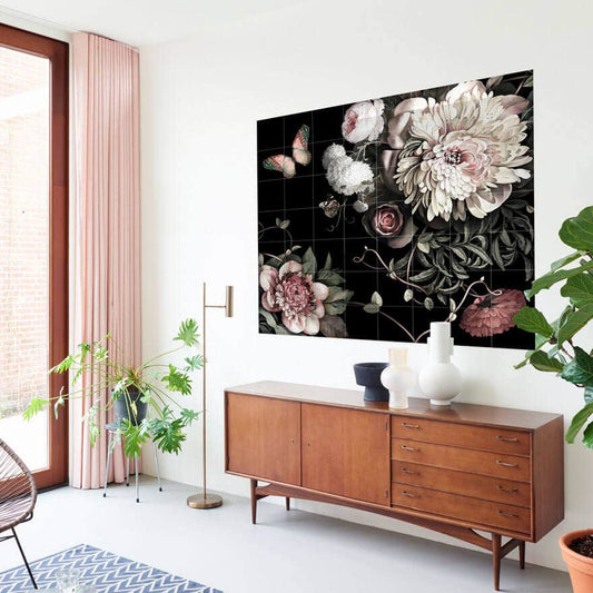 Dark Floral II with Butterfly on IXXI - ixxi - Ellie Cashman Design