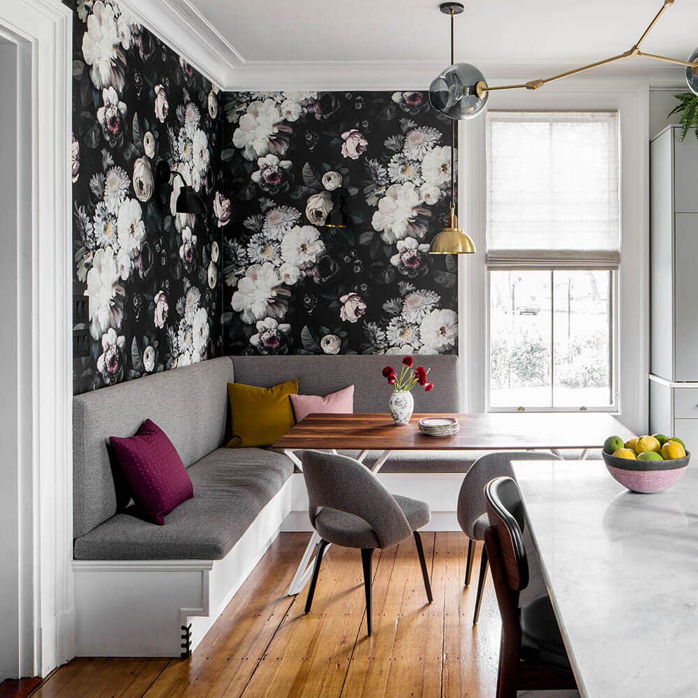 Dark Floral Wallpaper Sample - wallpaper_samples - Ellie Cashman Design