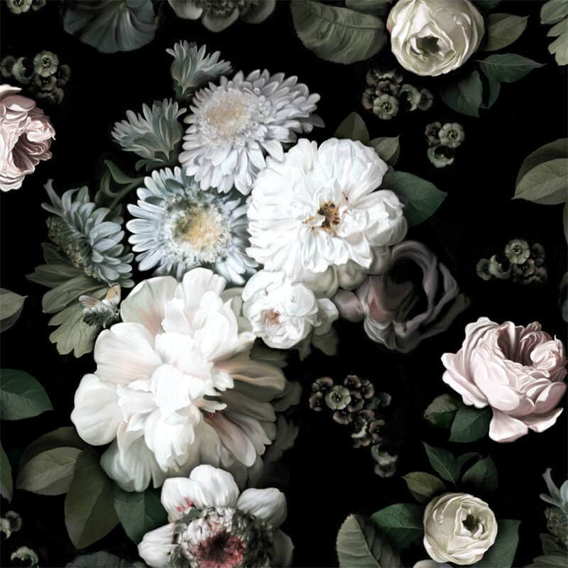 Dark Floral Wallpaper Sample - wallpaper_samples - Ellie Cashman Design