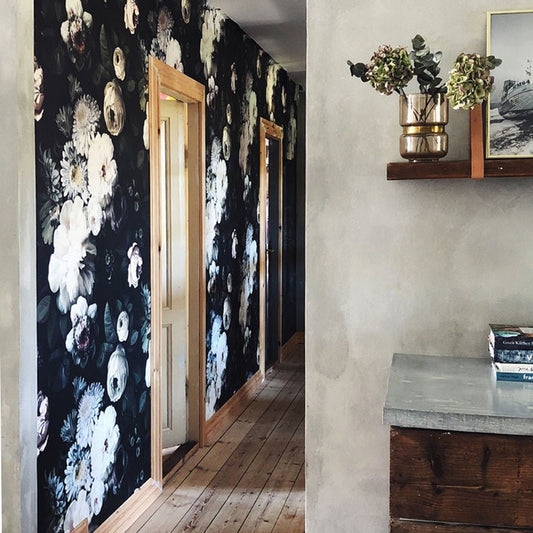 Dark Floral Wallpaper - wallpaper - Ellie Cashman Design