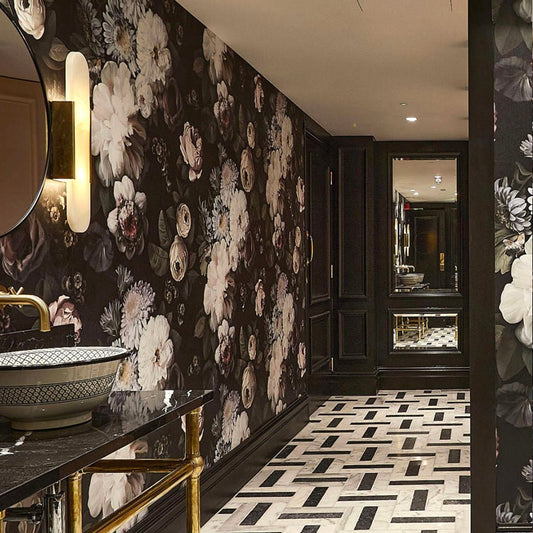 Dark Floral Wallpaper - wallpaper - Ellie Cashman Design