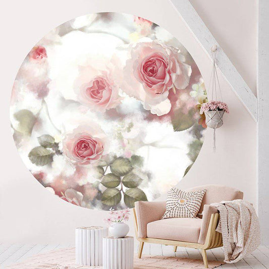 Incandescent Rose Circle Wallpaper - circle_wallpaper_2 - Ellie Cashman Design