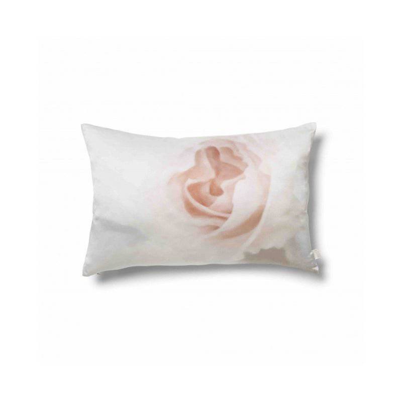 Incandescent Rose on Silk Satin Cushion (60 x 40 cm) - cushions - Ellie Cashman Design