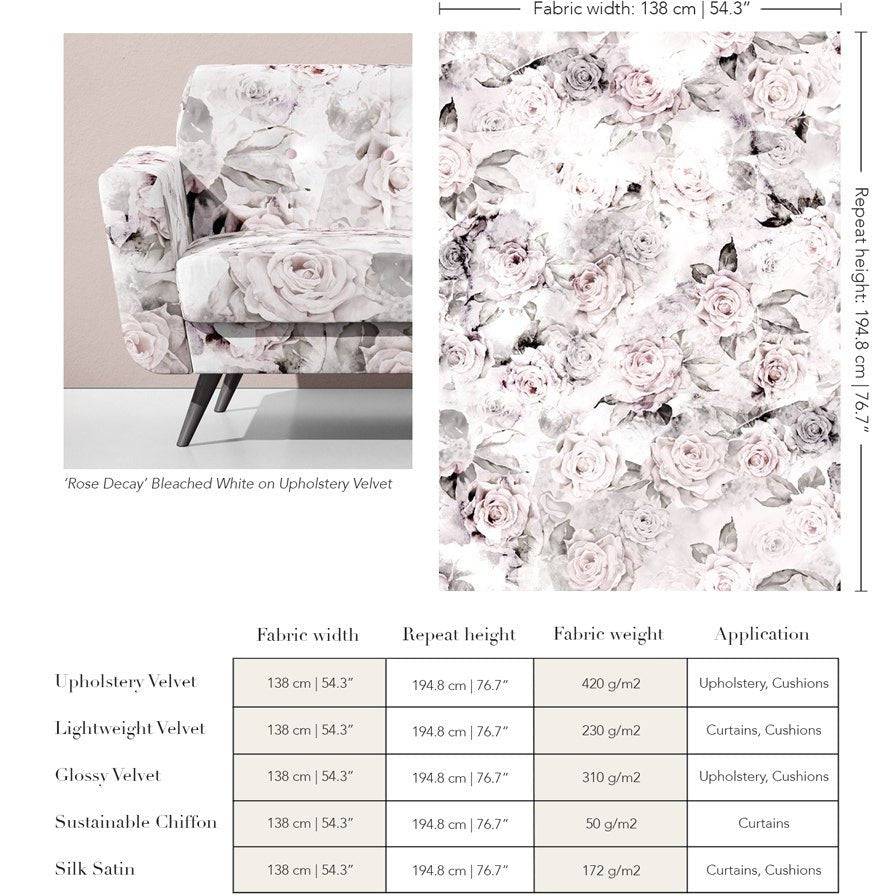 Rose Decay Fabric Sample - fabric_samples - Ellie Cashman Design
