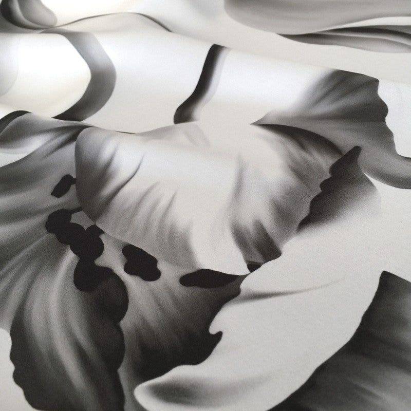 Twisting Tulips on Silk Satin Fabric - fabric - Ellie Cashman Design