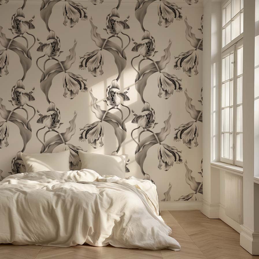 Twisting Tulips Wallpaper Sample - wallpaper_samples - Ellie Cashman Design
