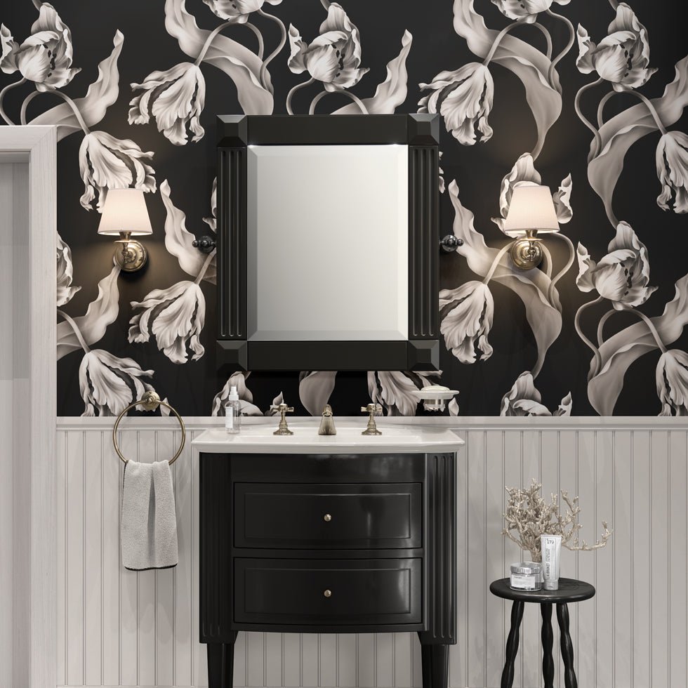 Twisting Tulips Wallpaper Sample - wallpaper_samples - Ellie Cashman Design